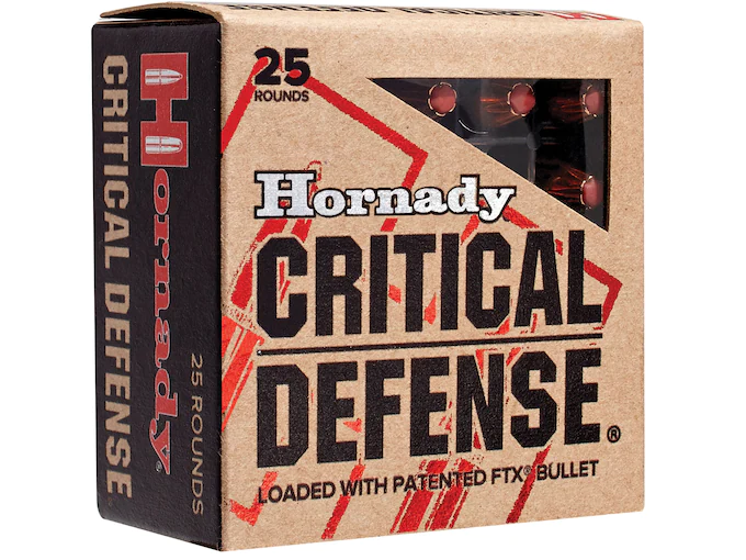 Hornady Critical Defense 9mm Luger Ammo 115 Grain Hornady FTX Polymer Tip Box of 200 rounds – Fast Ship