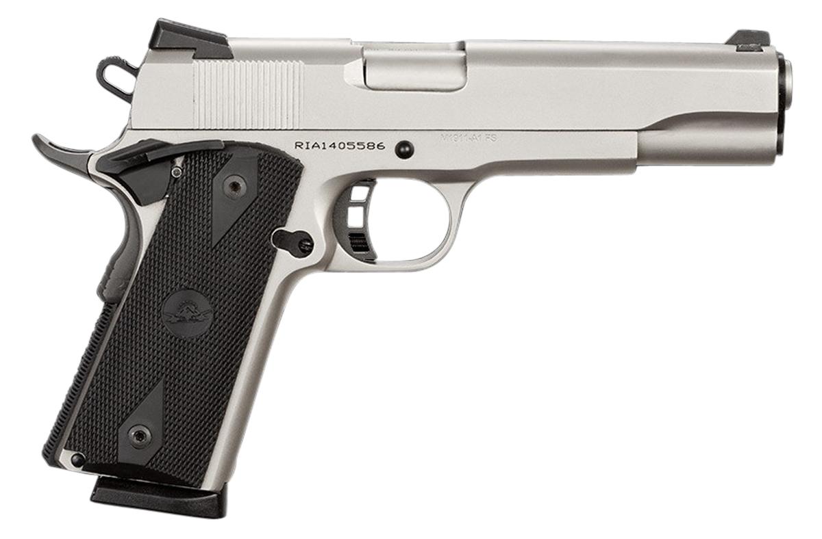 Rock Island Armory M1911-A1 GI Nickel .45 ACP 5″ Barrel 8…